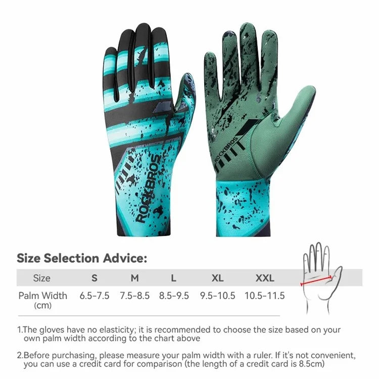 ROCKBROS S341 1 Pair Winter Bicycle Gloves Full Finger Thermal Warm Cycling Gloves