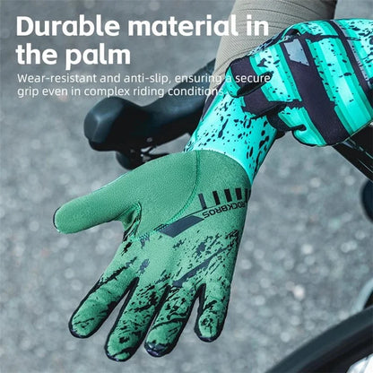 ROCKBROS S341 1 Pair Winter Bicycle Gloves Full Finger Thermal Warm Cycling Gloves