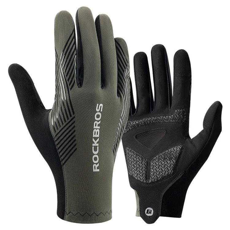 ROCKBROS S310 Cycling Gloves Touch Screen Bike Full Finger Gloves Non-slip SBR MTB Bicycle Gloves