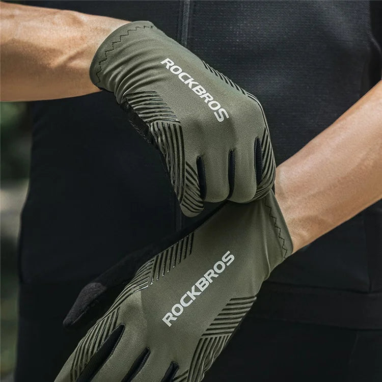 ROCKBROS S310 Cycling Gloves Touch Screen Bike Full Finger Gloves Non-slip SBR MTB Bicycle Gloves