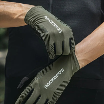 ROCKBROS S310 Cycling Gloves Touch Screen Bike Full Finger Gloves Non-slip SBR MTB Bicycle Gloves