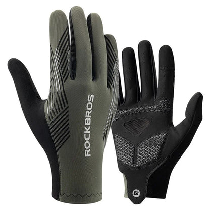 ROCKBROS S310 Cycling Gloves Touch Screen Bike Full Finger Gloves Non-slip SBR MTB Bicycle Gloves
