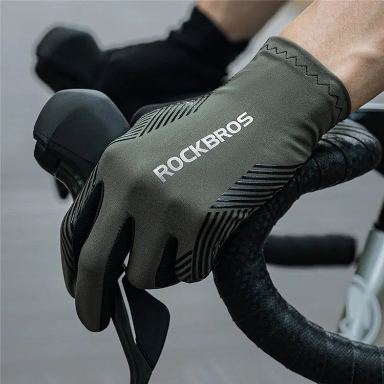 ROCKBROS S310 Cycling Gloves Touch Screen Bike Full Finger Gloves Non-slip SBR MTB Bicycle Gloves