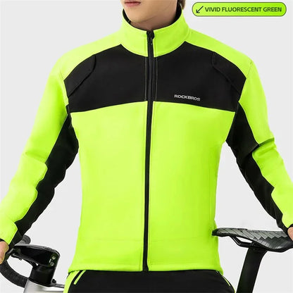 ROCKBROS Cycling Jersey Long Sleeve Thermal Fleece Bicycle Cycling Clothing