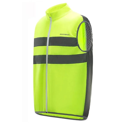 ROCKBROS YPW054 Reflective Vest Polyester Night Safety Jacket for Outdoor Cycling Running