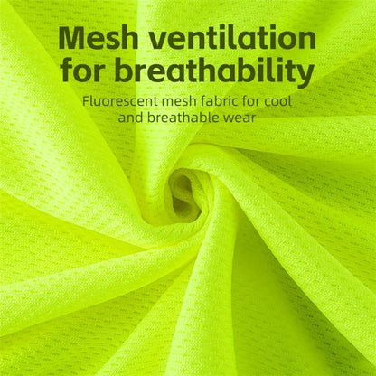 ROCKBROS YPW054 Reflective Vest Polyester Night Safety Jacket for Outdoor Cycling Running