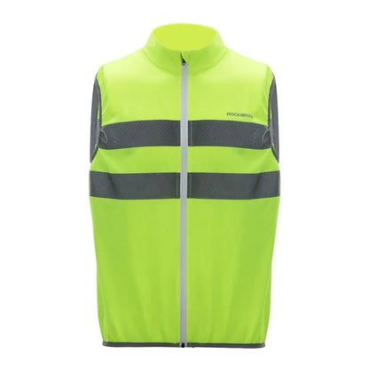ROCKBROS YPW054 Reflective Vest Polyester Night Safety Jacket for Outdoor Cycling Running