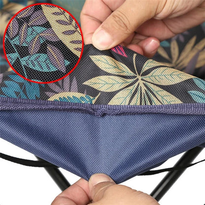 Size L Portable Folding Chair Metal+Oxford Cloth Outdoor Camping Fishing Backrest Chair