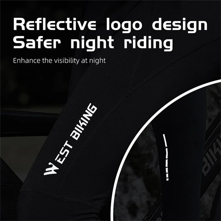 WEST BIKING YP0203130 Reflective Cycling Pants Men / Women Riding Tights Leggings 3D Padded Bike Pants