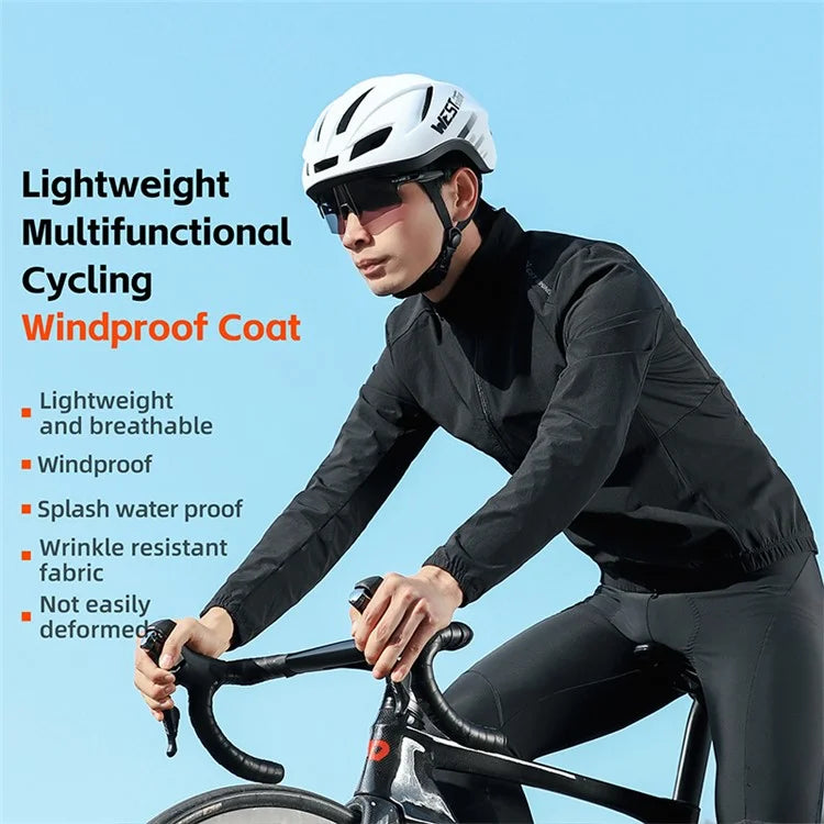 WEST BIKING YP0202330 Spring Autumn Long Sleeve Top Windproof Cycling Jacket