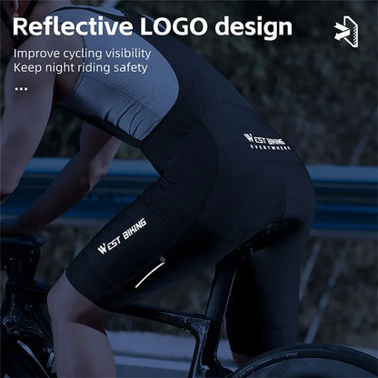 WEST BIKING YP0210012 Summer Cycling Bib Shorts Breathable Bike Riding Cloth for Men