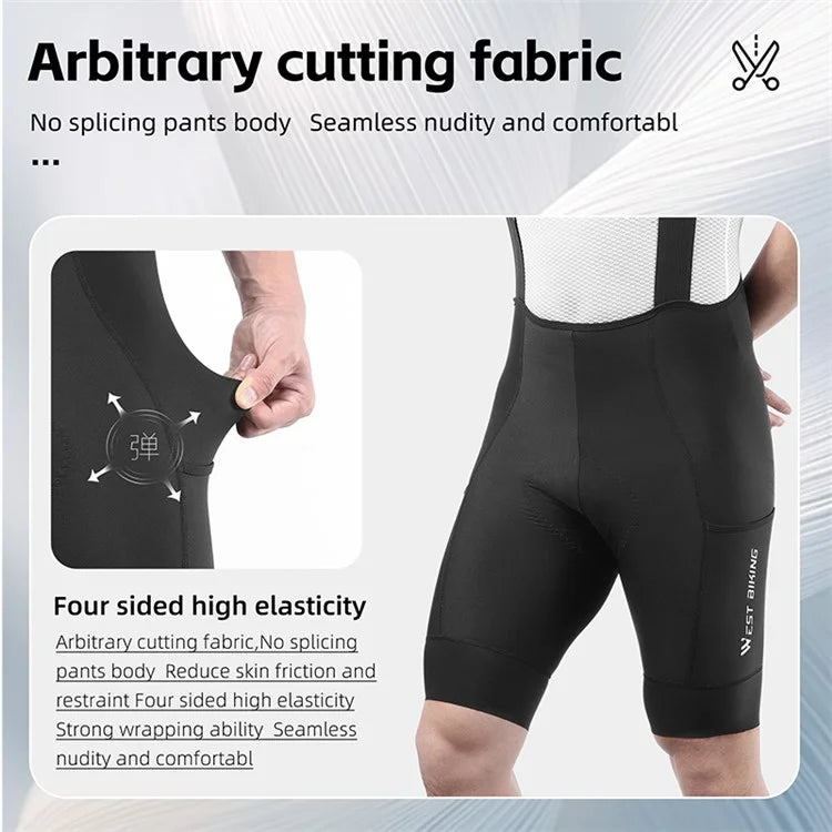WEST BIKING YP0210012 Summer Cycling Bib Shorts Breathable Bike Riding Cloth for Men