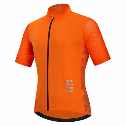 WOSAWE BL247 Men's Cycling Short Sleeves Shirt Sports Tops Zipper Design Reflective Bike Jersey