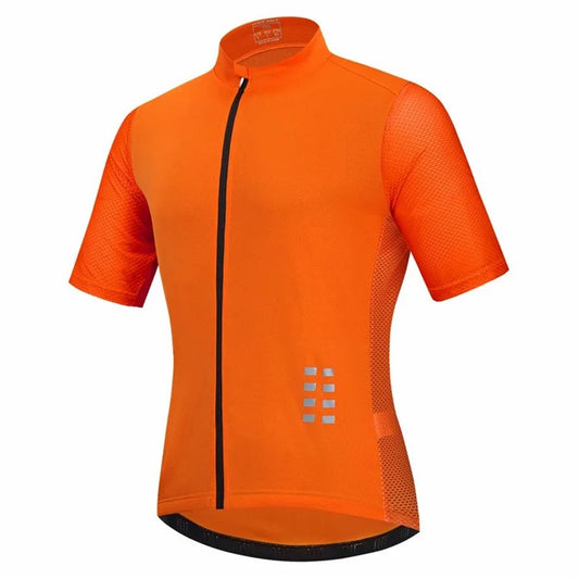 WOSAWE BL247 Men's Cycling Short Sleeves Shirt Sports Tops Zipper Design Reflective Bike Jersey