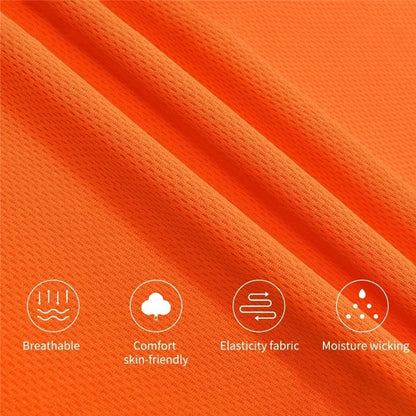 WOSAWE BL247 Men's Cycling Short Sleeves Shirt Sports Tops Zipper Design Reflective Bike Jersey