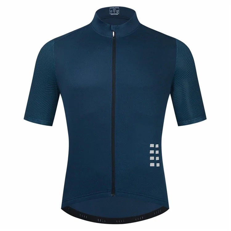 WOSAWE BL247 Men's Cycling Short Sleeves Shirt Sports Tops Zipper Design Reflective Bike Jersey