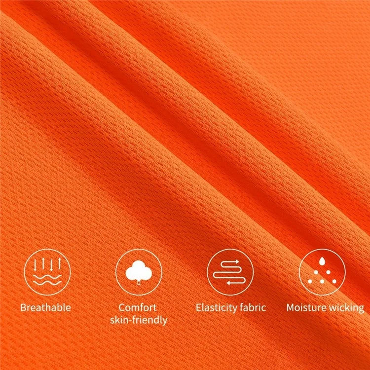 WOSAWE BL247 Men's Cycling Short Sleeves Shirt Sports Tops Zipper Design Reflective Bike Jersey