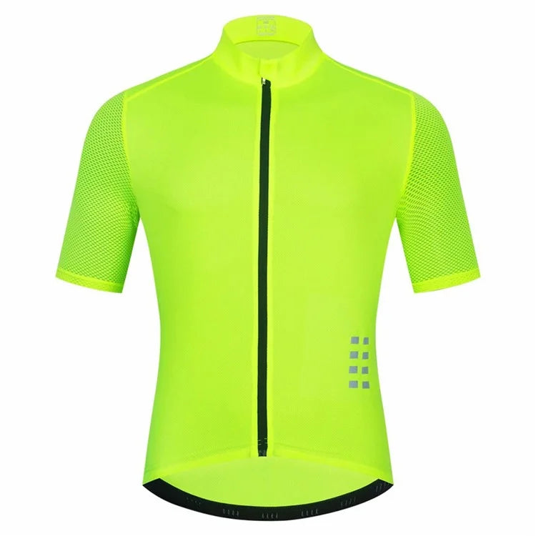 WOSAWE BL247 Men's Cycling Short Sleeves Shirt Sports Tops Zipper Design Reflective Bike Jersey