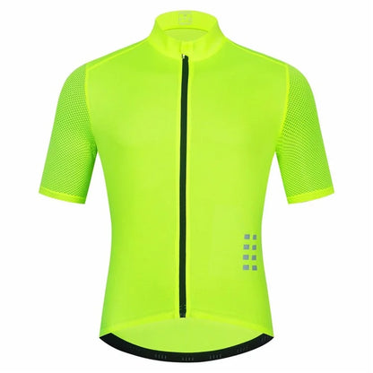 WOSAWE BL247 Men's Cycling Short Sleeves Shirt Sports Tops Zipper Design Reflective Bike Jersey