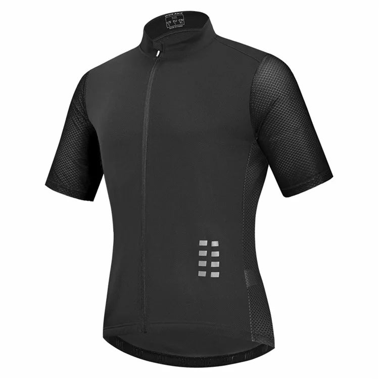 WOSAWE BL247 Men's Cycling Short Sleeves Shirt Sports Tops Zipper Design Reflective Bike Jersey