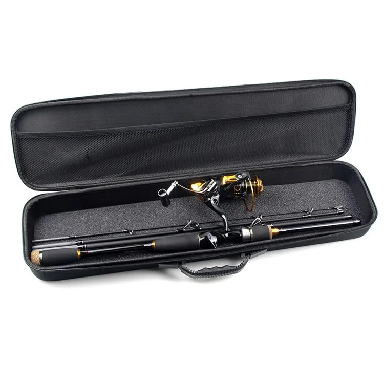 JSFUN 61.5x15x7cm Fishing Rod Storage Bag Shock-Absorbed EVA Hardshell Case for Fishing Tools
