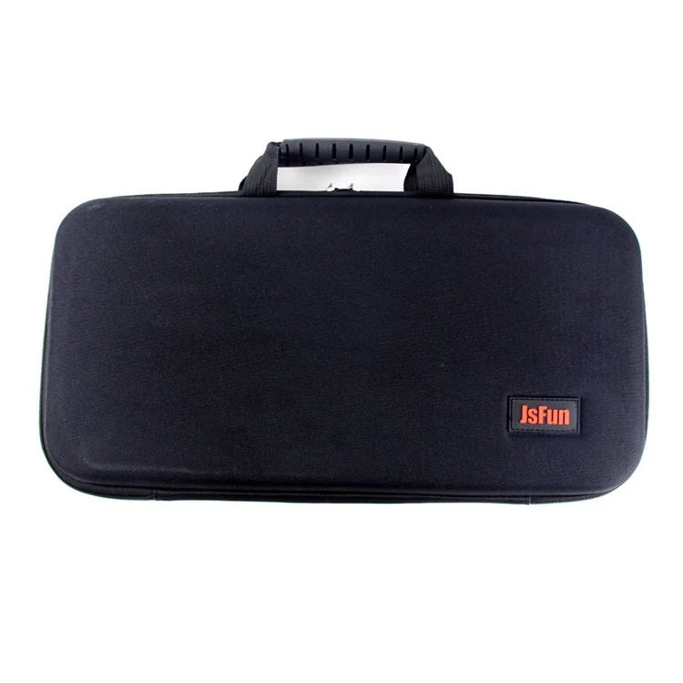 JSFUN 43.5x21.5x6cm EVA Fishing Rod Reel Bag Fishing Tool Storage Pouch with Slotted Sponge Lining