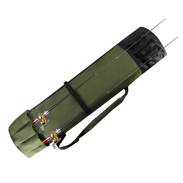 KG0007 Cylindrical Fishing Pole Holder Bag 600D Oxford Cloth Portable Fishing Rod Organizer Bag