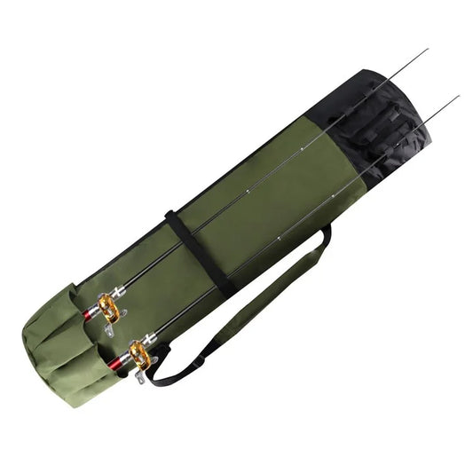 KG0007 Cylindrical Fishing Pole Holder Bag 600D Oxford Cloth Portable Fishing Rod Organizer Bag