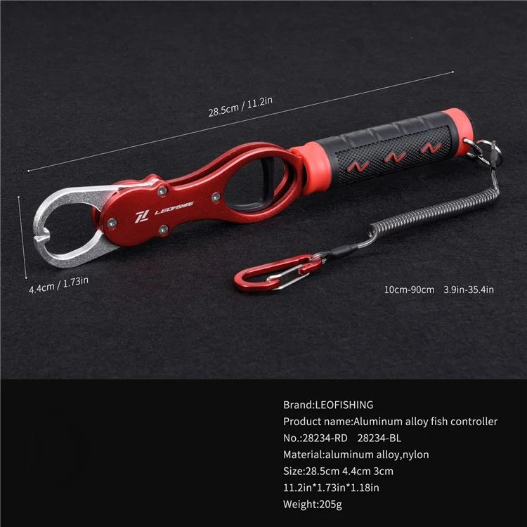 LEO 28234 Anti-skid Fishing Grip Aluminum Alloy Fish Control Clamp with Weight Scales