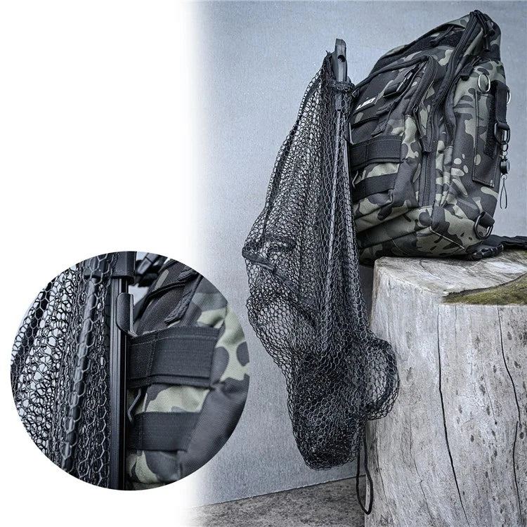 LEO 28036 40cm Portable Fish Landing Net Collapsible Triangular Nylon Fishing Net