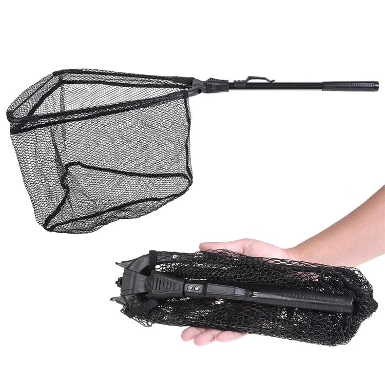 LEO 28036 40cm Portable Fish Landing Net Collapsible Triangular Nylon Fishing Net