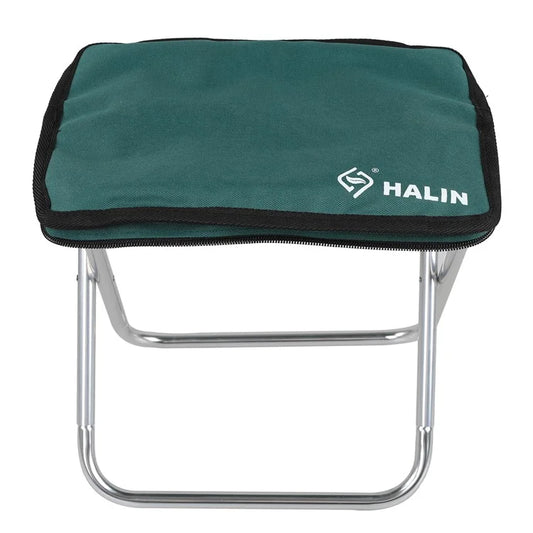 HALIN Camping Portable Folding Stools Ultralight Oxford Cloth + Aluminium Alloy Fishing Chairish Green