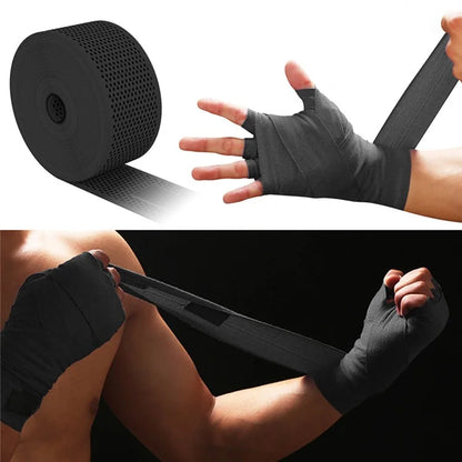 AIBEIJIAN BD001 2Pcs 300x5cm Elastic Cotton Boxing Hand Wraps Breathable Bandage for Martial Arts Kickboxing Muay Thai