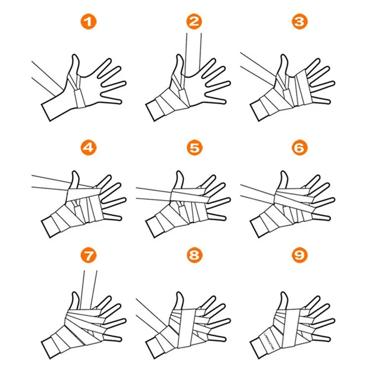 AIBEIJIAN BD001 2Pcs 300x5cm Elastic Cotton Boxing Hand Wraps Breathable Bandage for Martial Arts Kickboxing Muay Thai