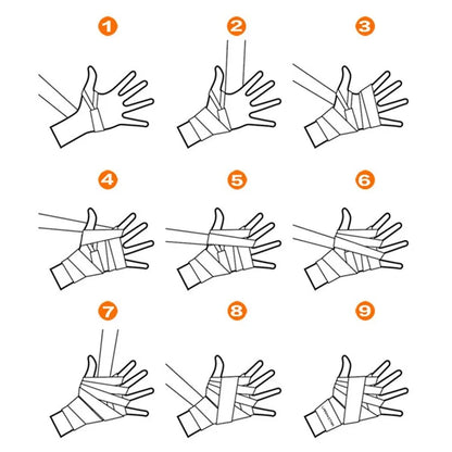 AIBEIJIAN BD001 2Pcs 300x5cm Elastic Cotton Boxing Hand Wraps Breathable Bandage for Martial Arts Kickboxing Muay Thai