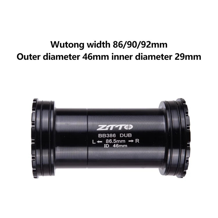 ZTTO BB386 Aluminum Alloy Bicycle Bottom Bracket for BB386EVO / PF30 68 / 73 / 86mm 46mm Frame Shell