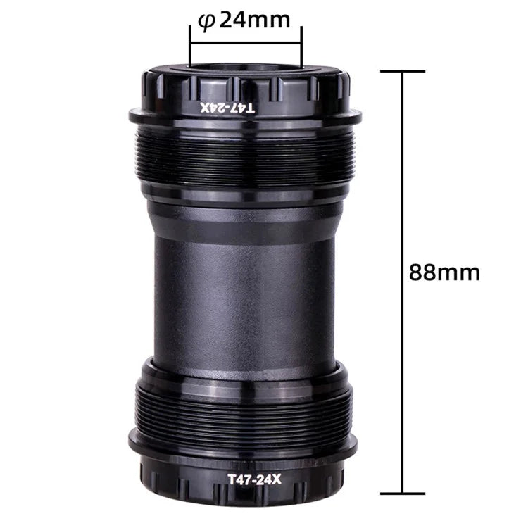 ZTTO T47 24mm Inner Diameter Aluminum Alloy Threaded Bearing Bike Bottom Bracket