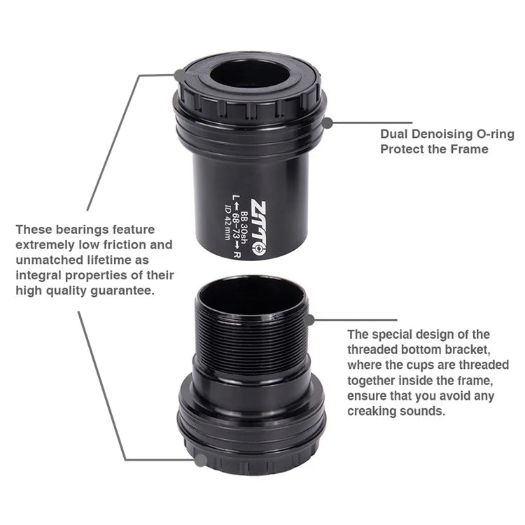 ZTTO BB30sh Bicycle Press Fit Bottom Bracket Axle for SRAM GXP / Shimano / FSA 24mm Spindle Crankset