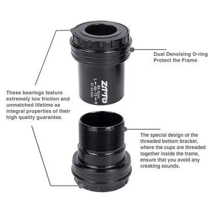 ZTTO BB30sh Bicycle Press Fit Bottom Bracket Axle for SRAM GXP / Shimano / FSA 24mm Spindle Crankset