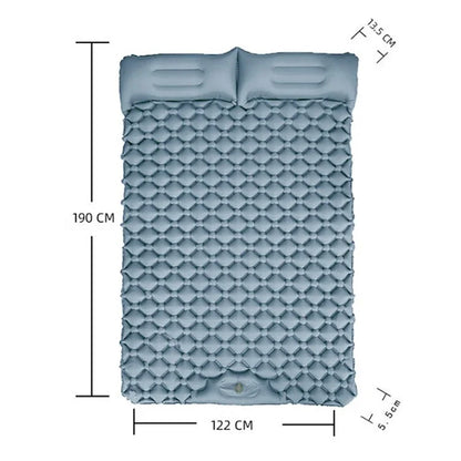 GM-SR01 Double Sleeping Mat 190x122cm Inflatable Camping Mattress Built-in Pump with Pillows