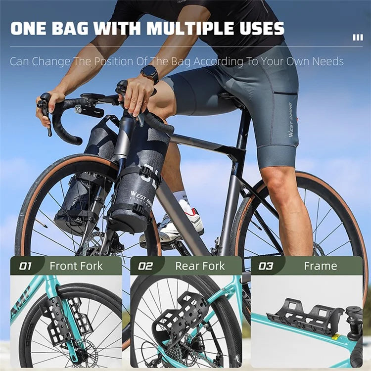 WEST BIKING YP0707375-376 Waterproof Bike Bag Bicycle Front Fork Cycling Pouch