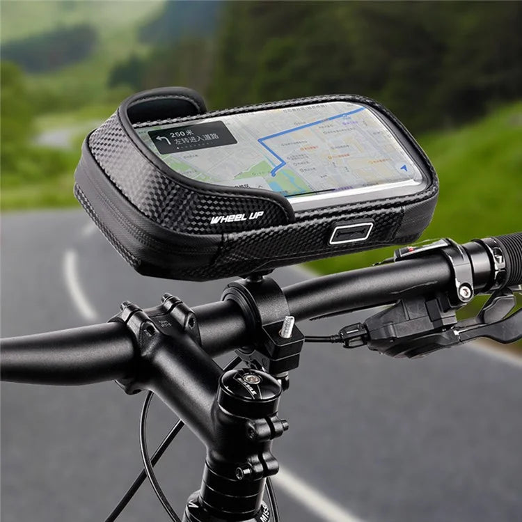 WHEEL UP E37 PU+EVA Bike Tube Bag Touch Screen Function Waterproof Phone Storage Pouch