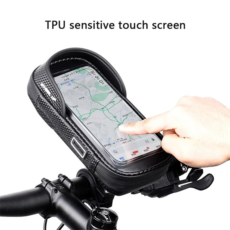 WHEEL UP E37 PU+EVA Bike Tube Bag Touch Screen Function Waterproof Phone Storage Pouch