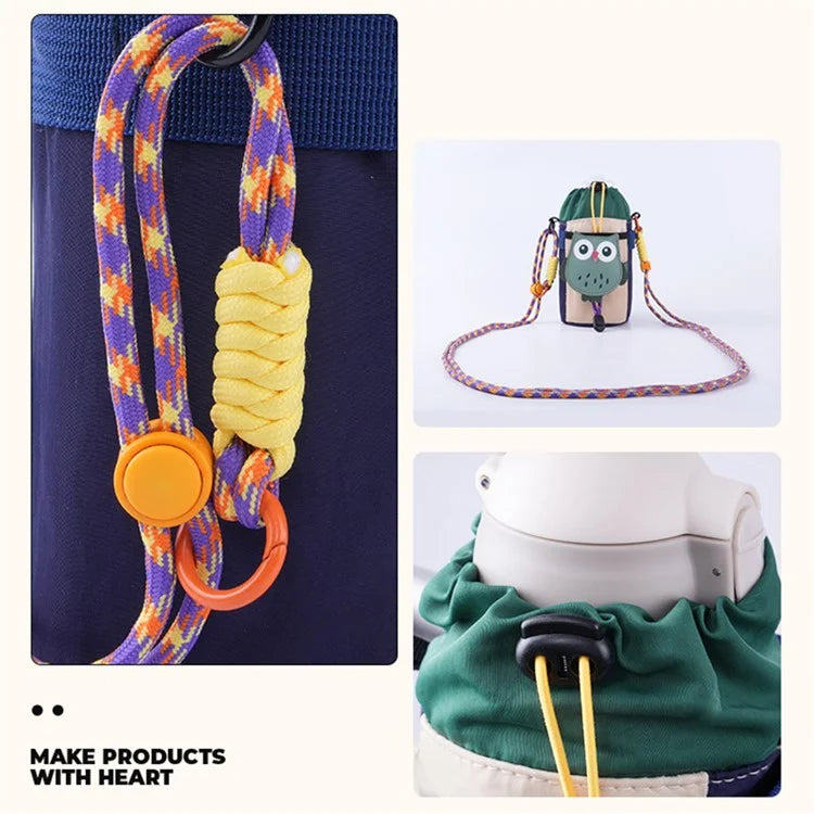 GOE SH007 Cartoon Animal Bike Water Bottle Holder Bag with Shoulder Strap