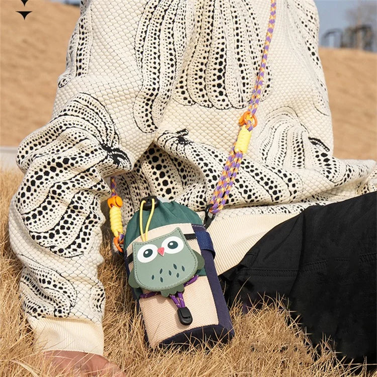 GOE SH007 Cartoon Animal Bike Water Bottle Holder Bag with Shoulder Strap