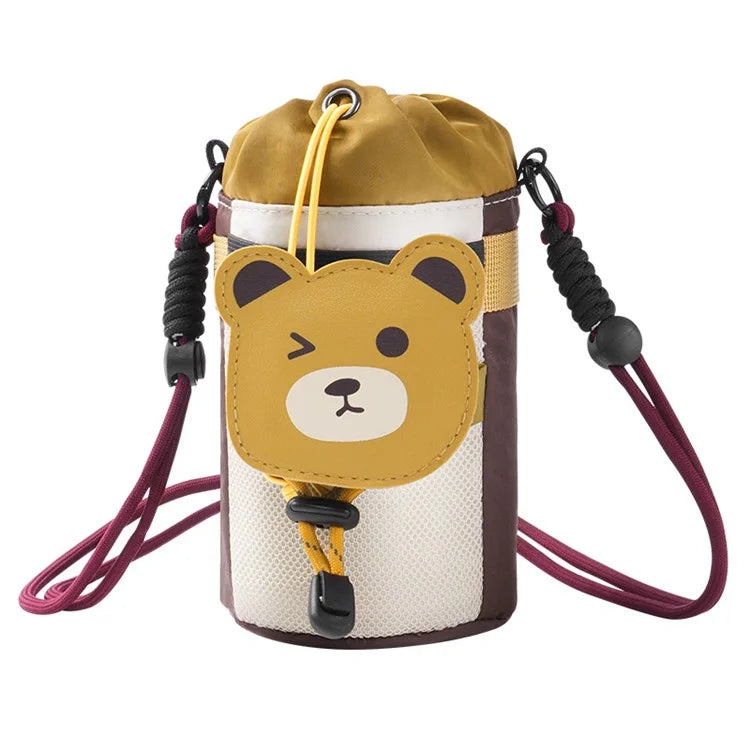 GOE SH007 Cartoon Animal Bike Water Bottle Holder Bag with Shoulder Strap