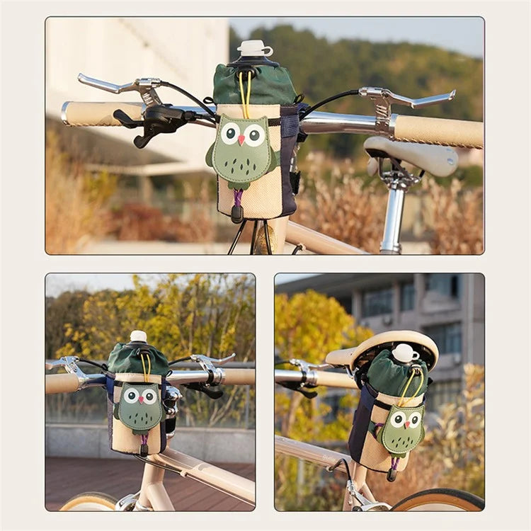 GOE SH007 Cartoon Animal Bike Water Bottle Holder Bag with Shoulder Strap