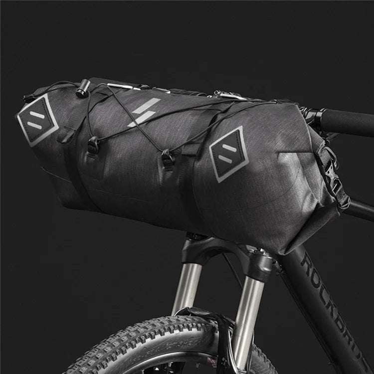 SZ-AS-015 Waterproof Nylon+TPU Bike Handlebar Bag 5-15L Bicycle Front Tube Bag Storage Pouch Pack