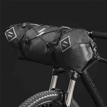 SZ-AS-015 Waterproof Nylon+TPU Bike Handlebar Bag 5-15L Bicycle Front Tube Bag Storage Pouch Pack