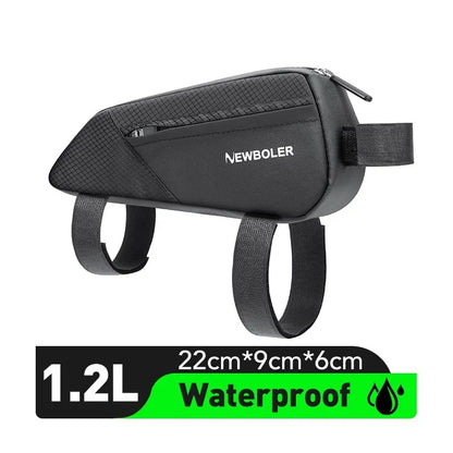 NEWBOLER BIKD-BAG215 1.2L Bike Tube Bag Waterproof Phone Storage Pouch for Bicycle, 22x9x6cm